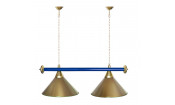 Лампа STARTBILLIARDS 2 пл. (плафоны голубые,штанга голубая,фурнитура золото,1)