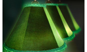Лампа Классика 4 пл. металл (№6,бархат зеленый,бахрома желтая,фурнитура золото,НЕ БРАТЬ)