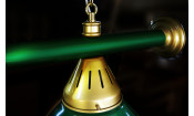 Лампа "STARTBILLIARDS" 2 пл. RAL плафоны голубые, штанга зеленая