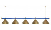 Лампа STARTBILLIARDS 5 пл. (плафоны бронза,штанга бронза,фурнитура золото,3)