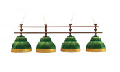 Лампа Аристократ-3 4пл. береза (№3,бархат зеленый,бахрома желтая,фурнитура золото)