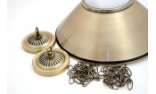 Лампа на четыре плафона "Jazz" (матово-бронзовая штанга, матово-бронзовый плафон D38см)