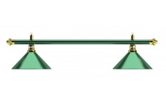 Лампа на два плафона "Allgreen" (зелёная штанга, зелёный плафон D35см)