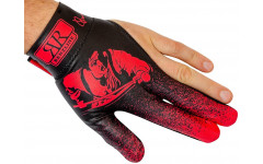 Перчатка для кия черно-красная, на левую руку, серия Renzline, коллекция Renzo Longoni Player